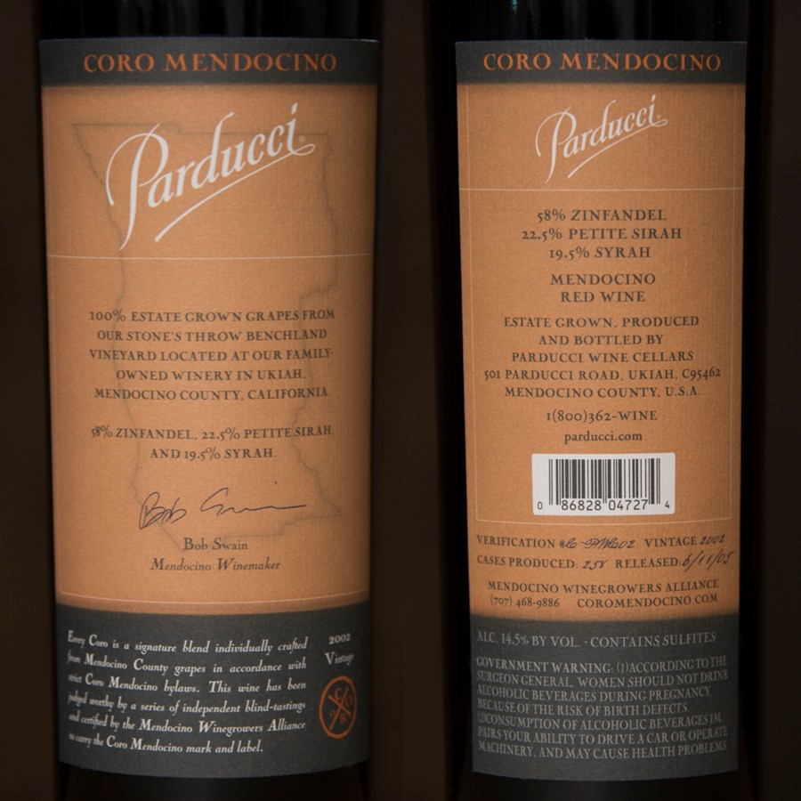 Coro Mendocino - Parducci 2002 Magnum 1