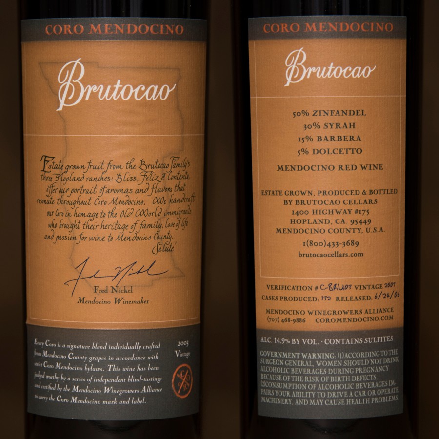 Coro Mendocino - Brutocao 2003 Magnum 1