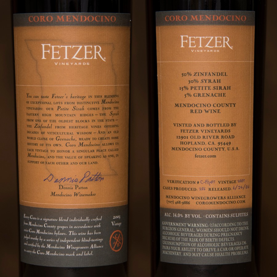 Coro Mendocino - Fetzer 2003 1