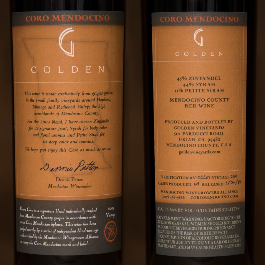 Coro Mendocino - Golden 2003 Magnum 1