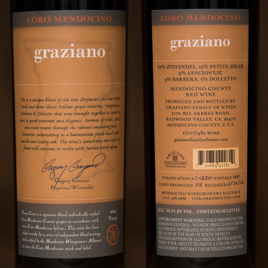 Coro Mendocino - Graziano 2003 Magnum 1