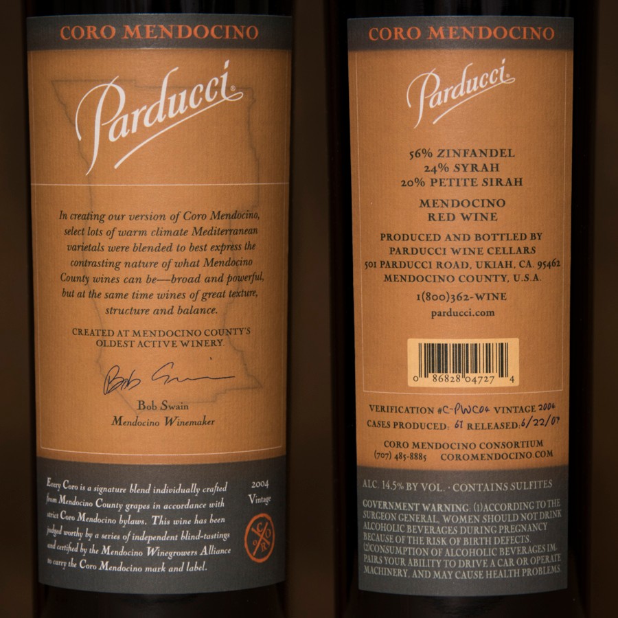 Coro Mendocino - Parducci 2004 Magnum 1